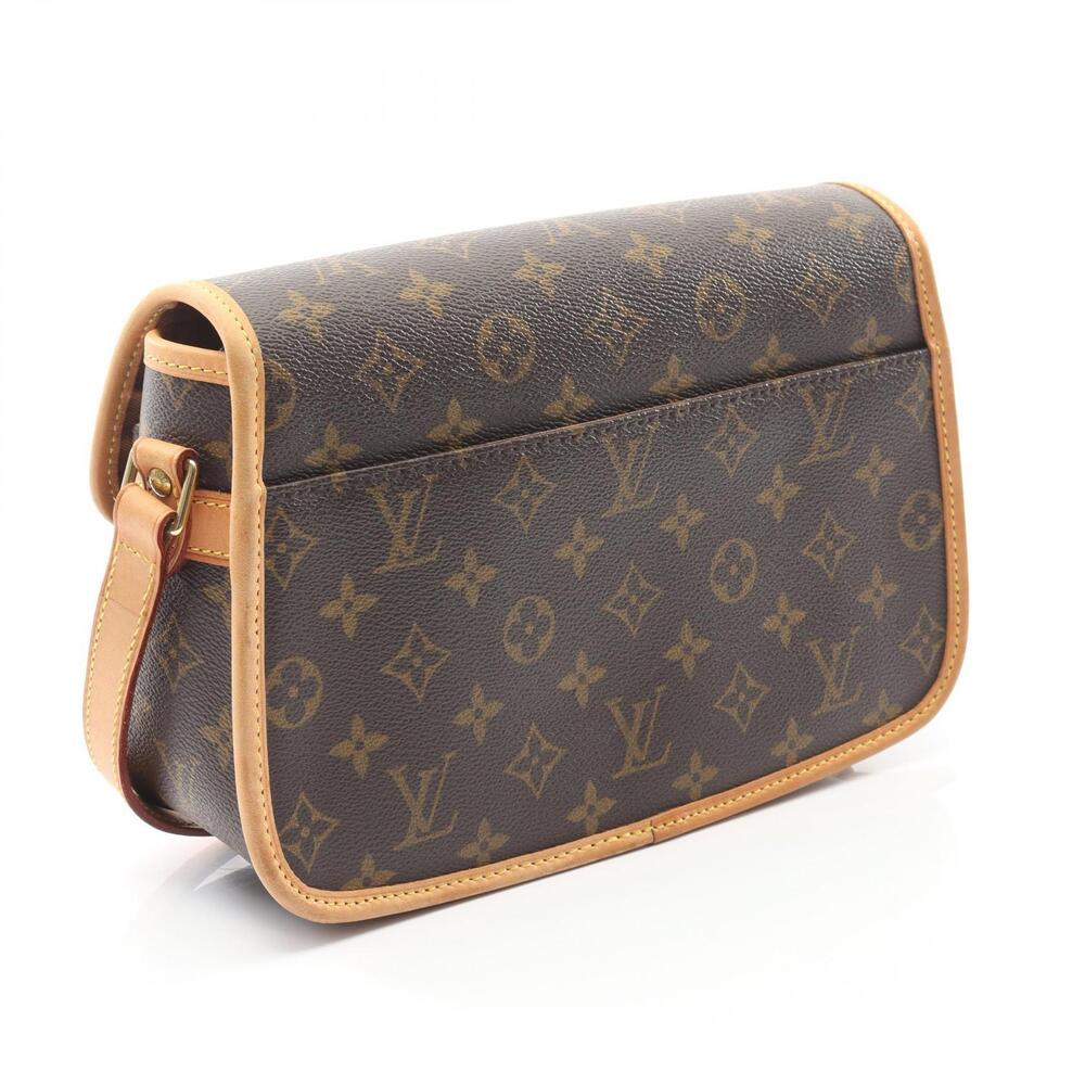 Louis Vuitton Sologne Monogram Shoulder Bag Canvas Leather Brown